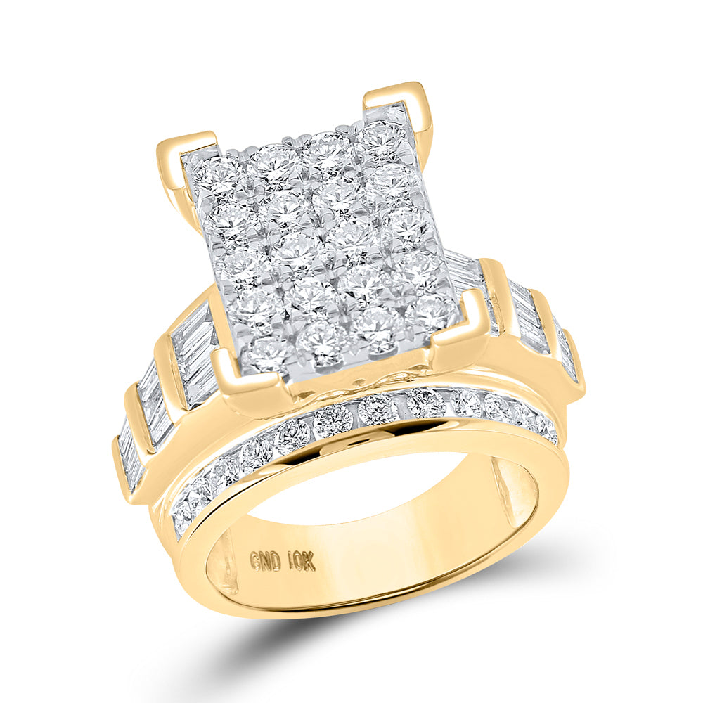 10Kt Yellow Gold 3Ctw-Dia Cindy Ring (10.61 grams)