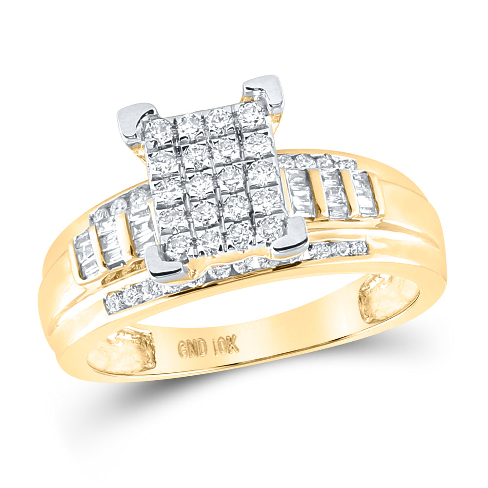 10Kt Yellow Gold 1/2Ctw-Dia Cindyring S-9 (3.7 grams)