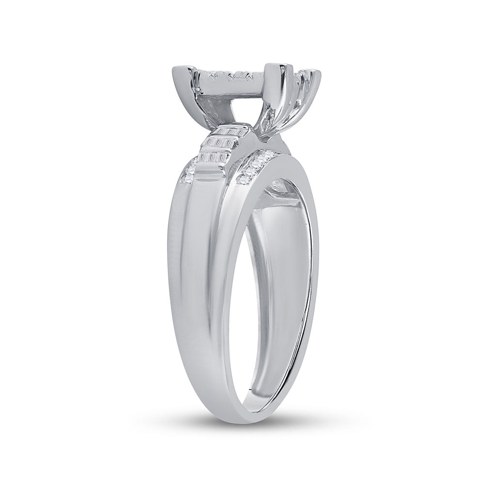 10Kt White Gold 1/2Ctw-Dia Cindy Ring (3.82 grams)