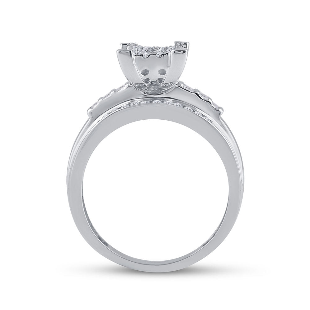 10Kt White Gold 1/2Ctw-Dia Cindy Ring (3.82 grams)