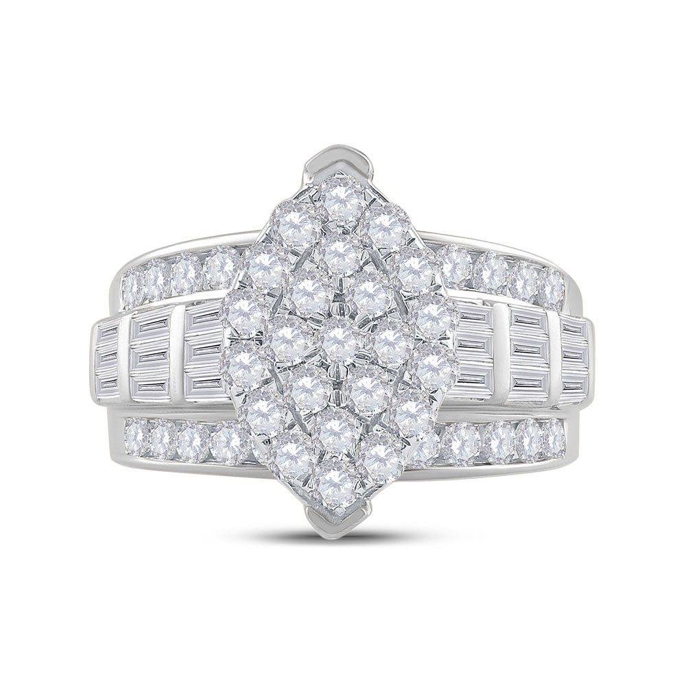 10Kt White Gold 2 Ctw-Dia Cindy Ring (5.44 grams)