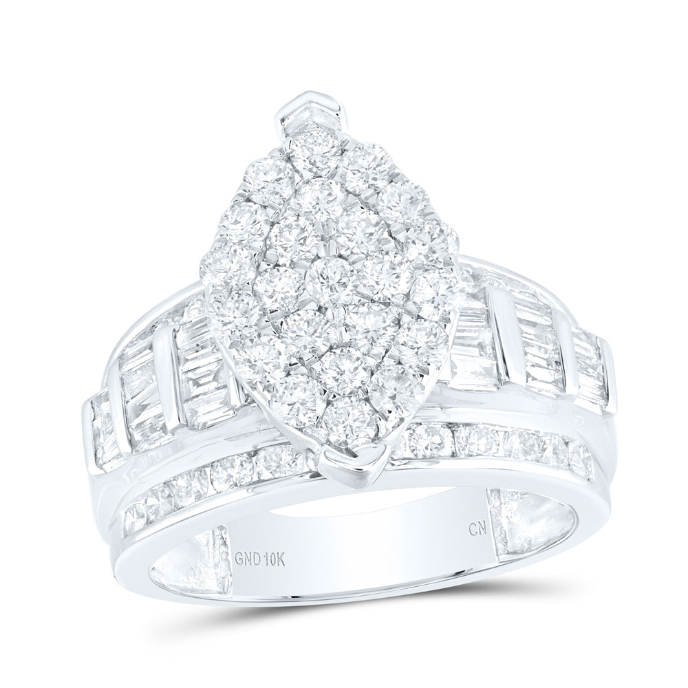 10Kt White Gold 2 Ctw-Dia Cindy Ring (5.44 grams)