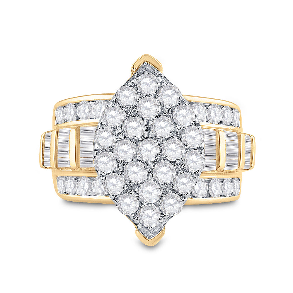 10Kt Yellow Gold 3 Ctw-Dia Cindy Ring (8.53 grams)