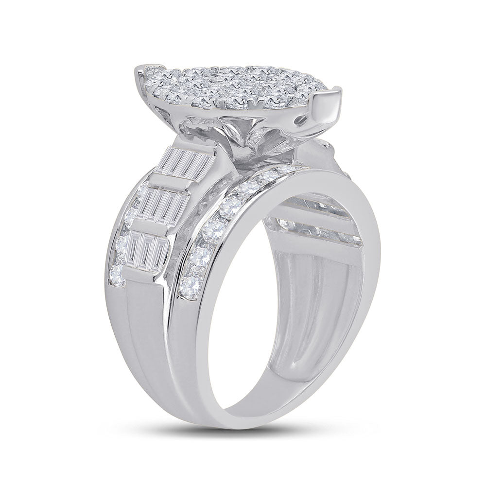 10Kt White Gold 3 Ctw-Dia Cindy Ring (7.72 grams)