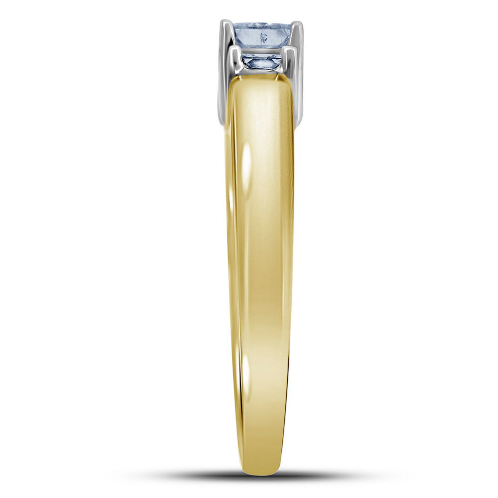 14Kt Yellow Gold 1/2Ct-Dia (Prem) Pr 3Stone Diamond Ring Certified (1 grams)