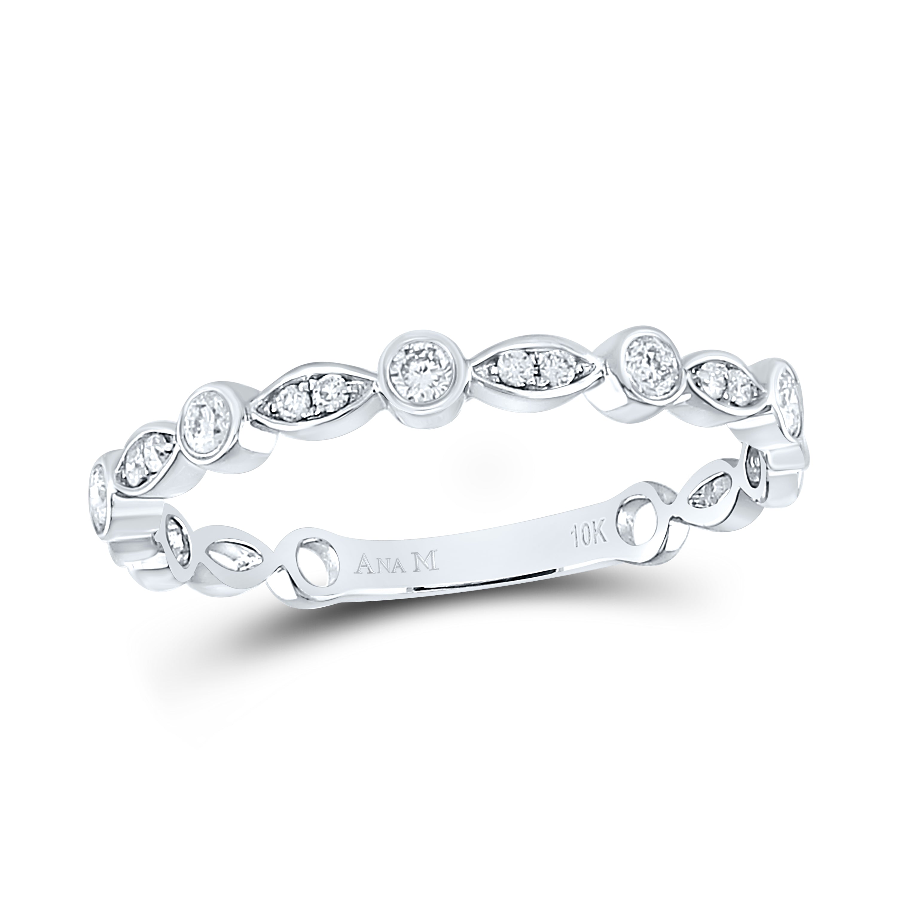 1/6Ctw-Dia Ana M Stackable Band (1.09 grams)