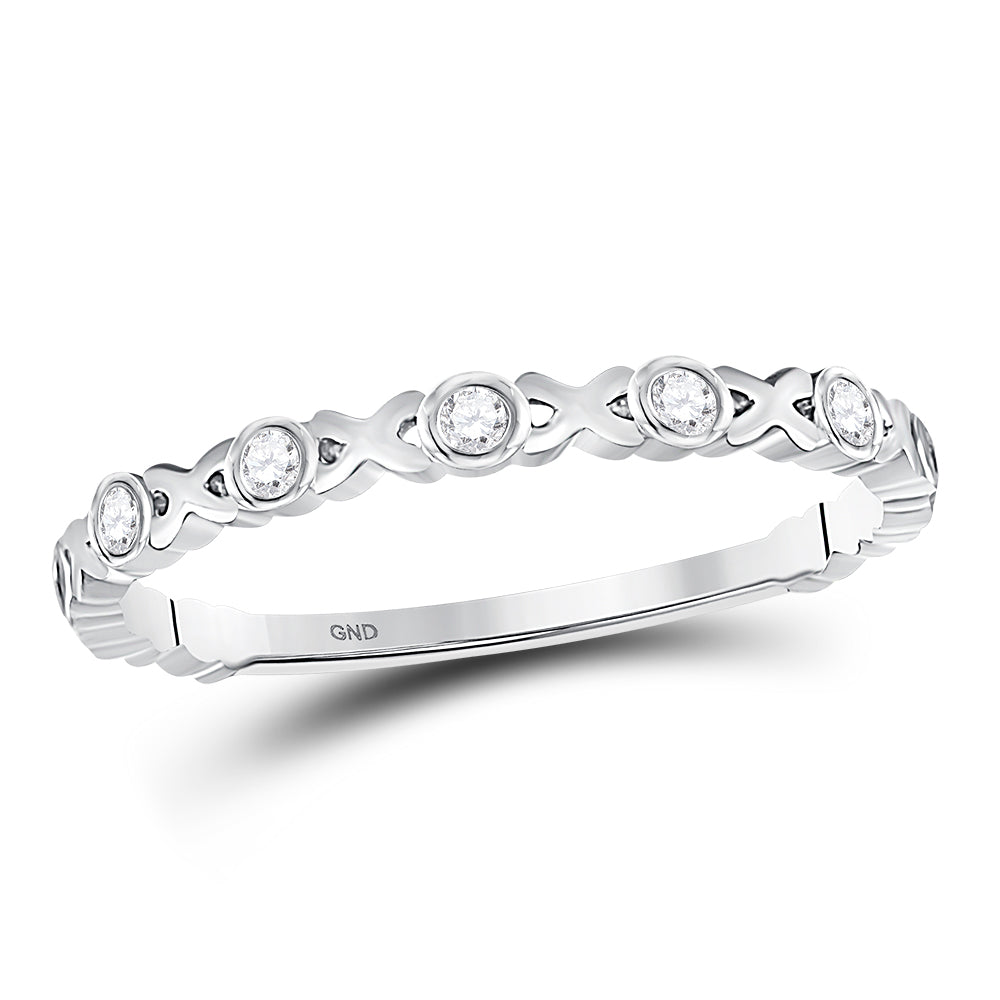 1/12Ctw-Dia Ana M Stackable Band (1.16 grams)