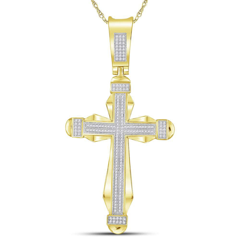 1/2Ct-Dia P1P2 Cross Mens Charm (8.4 grams)