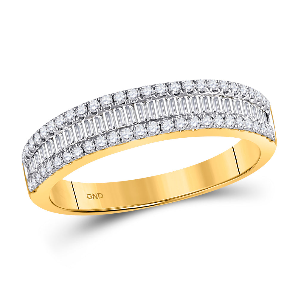 14Kt Yellow Gold 1/2Ctw Diamond Cindy Ladies Bag Band (3.05 grams)