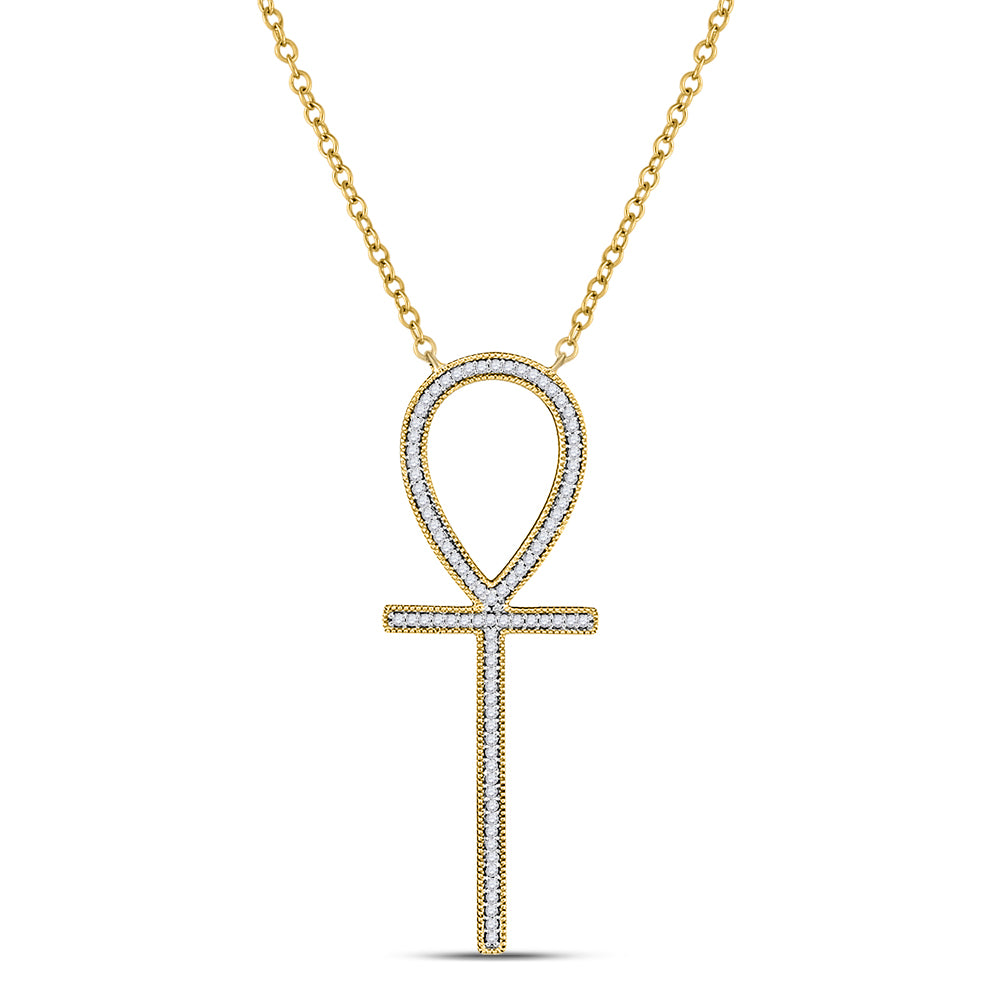 10Kt Yellow Gold 1/4Ctw-Dia Fashion Necklace (3.15 grams)