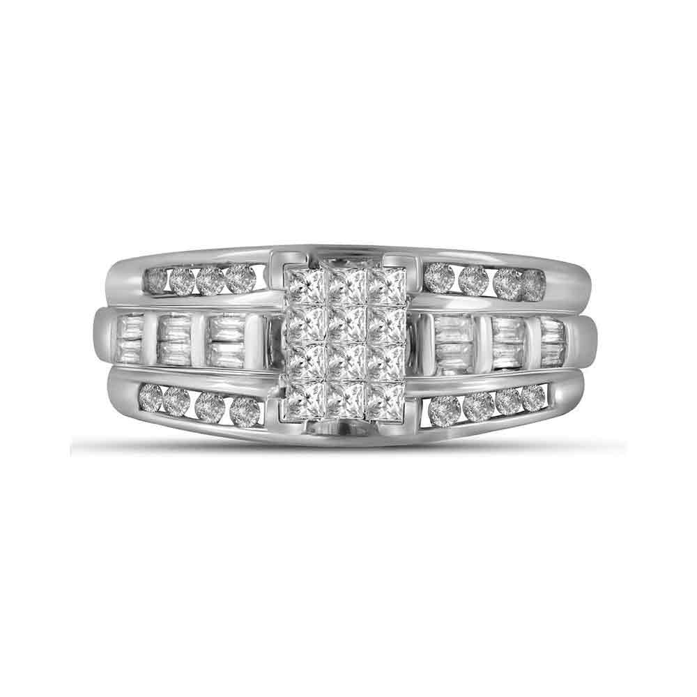 10Kt White Gold 1/2Ct-Dia Cindy Ring S-5 (3.54 grams)