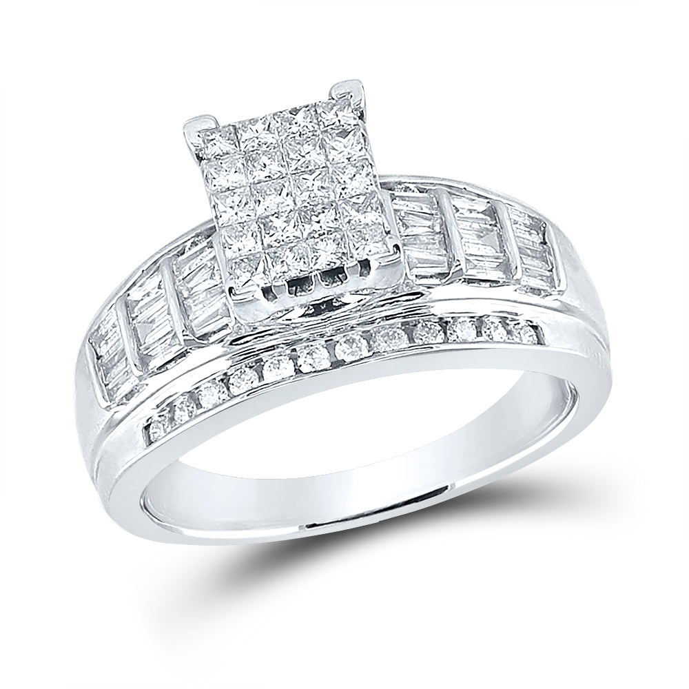 10Kt White Gold 1 Ct-Dia Cindy Ring S-10 (5.07 grams)