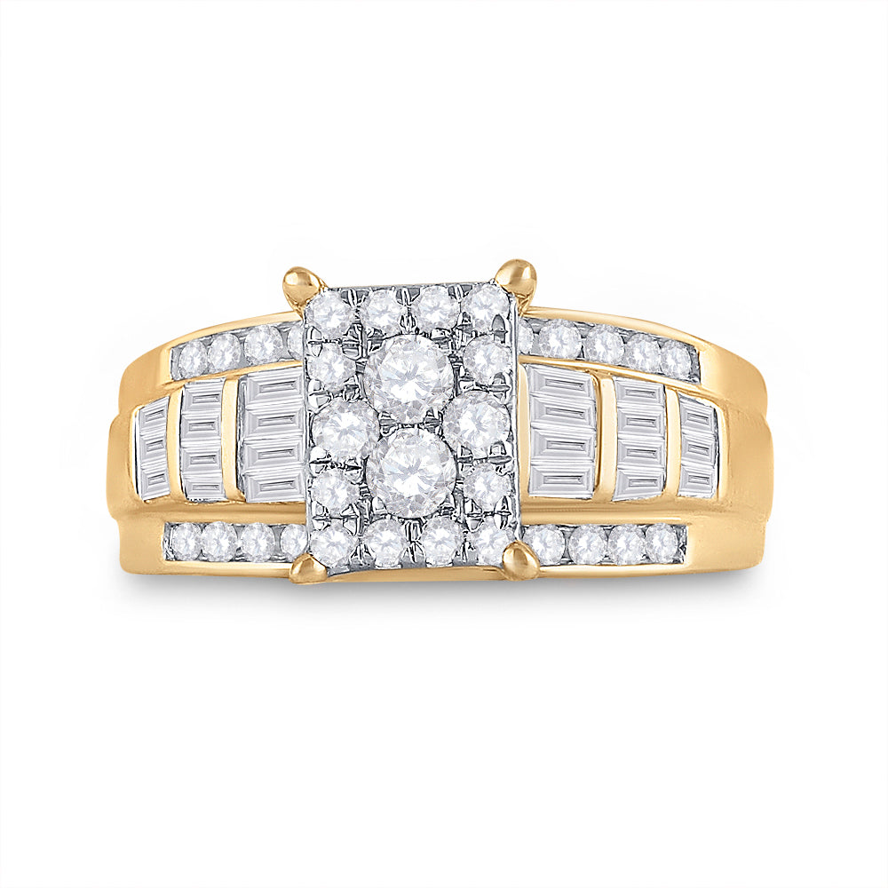 10Kt Yellow Gold 7/8Ctw-Dia Cindy Ring (5.31 grams)