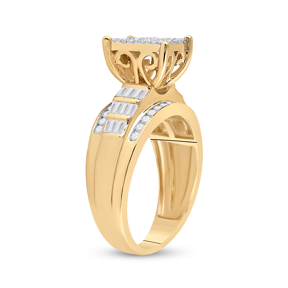 10Kt Yellow Gold 7/8Ctw-Dia Cindy Ring (5.31 grams)