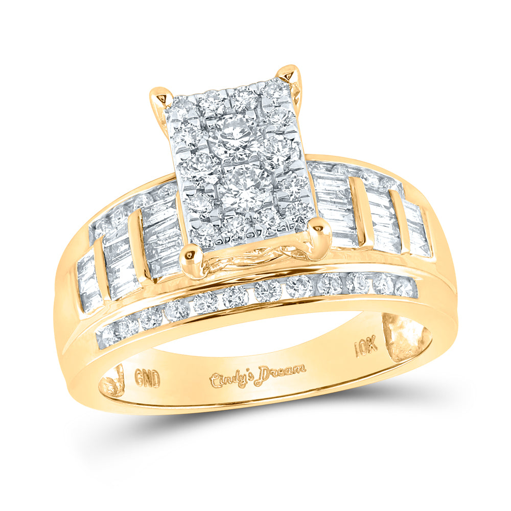 10Kt Yellow Gold 7/8Ctw-Dia Cindy Ring-S9 (5.96 grams)