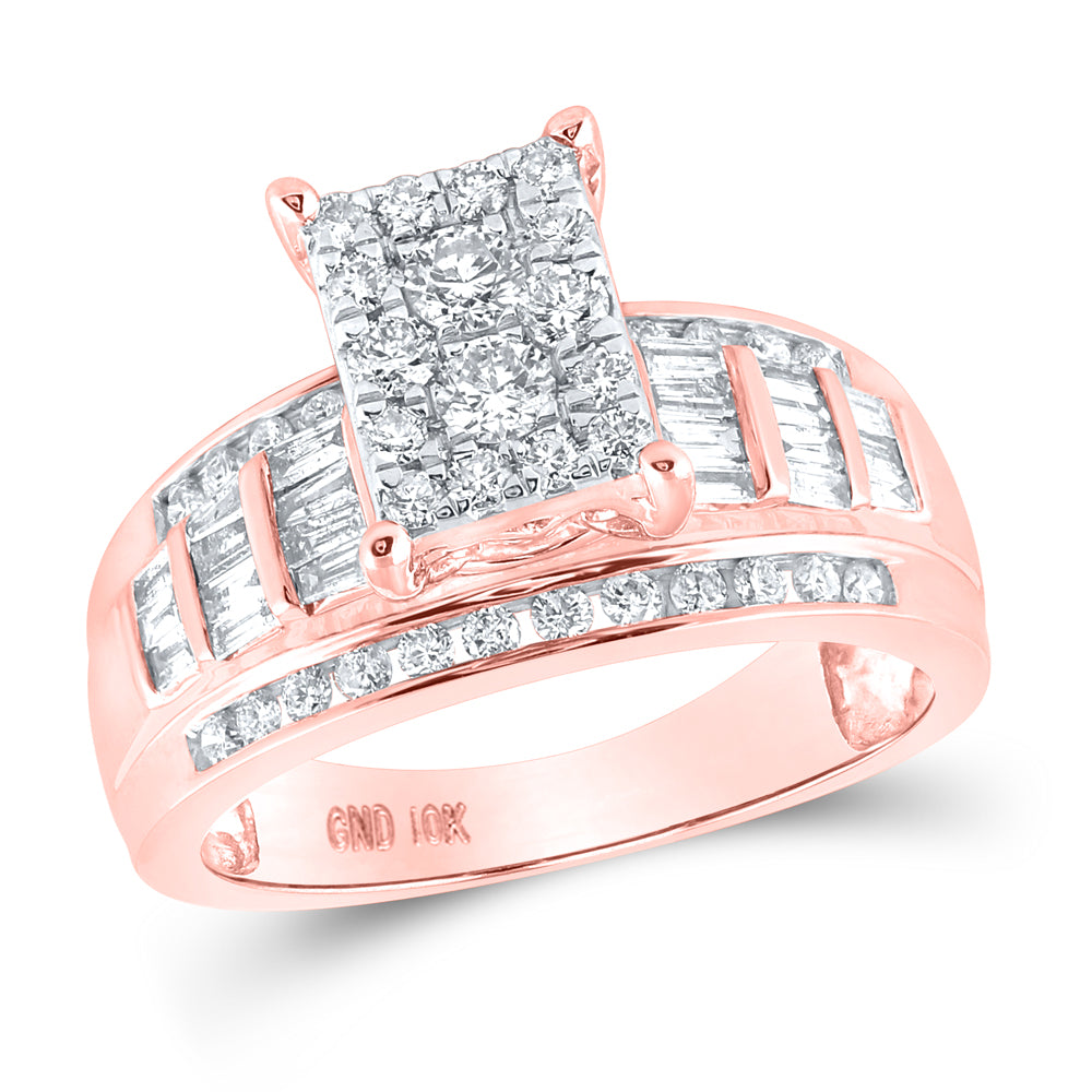 10Kt Rose Gold 7/8Ct-Dia Cindy Ring (4.7 grams)