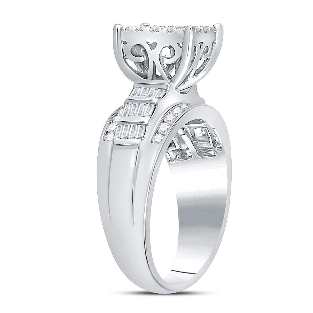 10Kt White Gold 7/8Ctw-Dia Cindy Ring (4.33 grams)