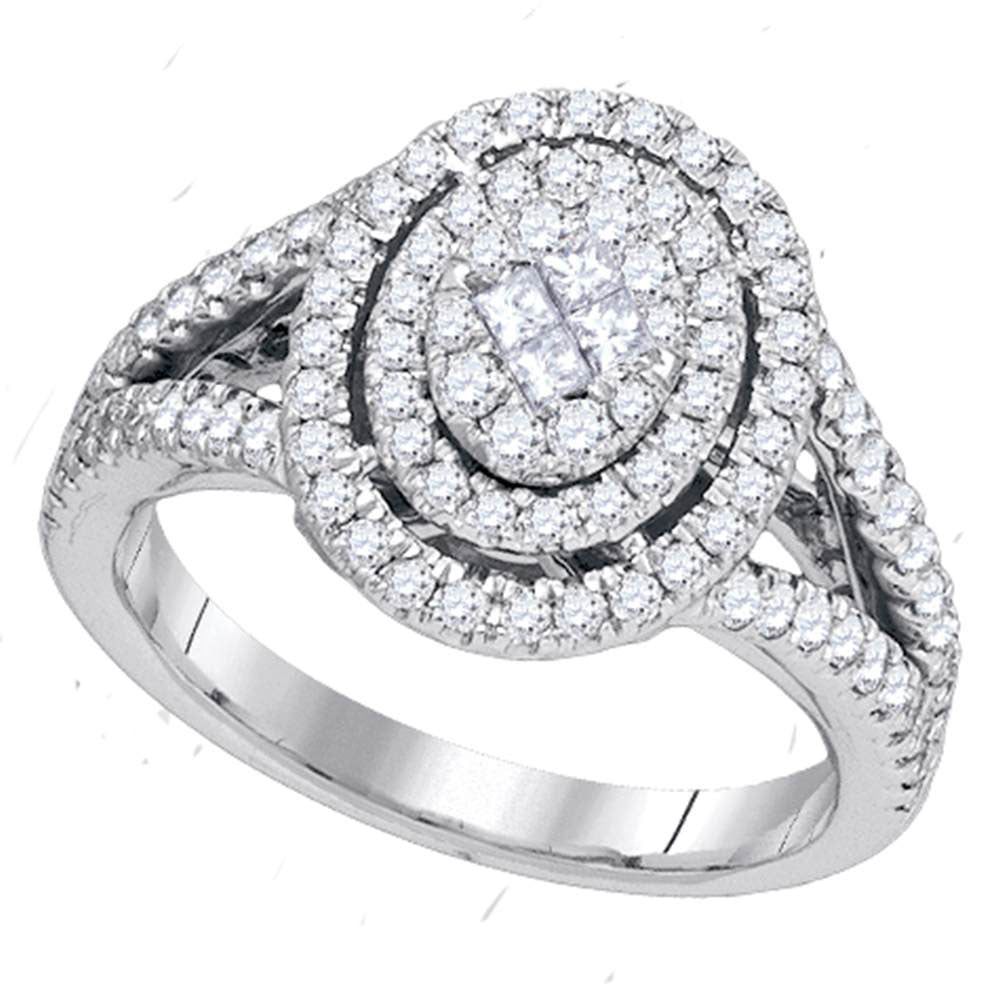 14Kt White Gold 1 Ctw-Dia Ana M Monaco Bridal Fashion Ring (5.52 grams)