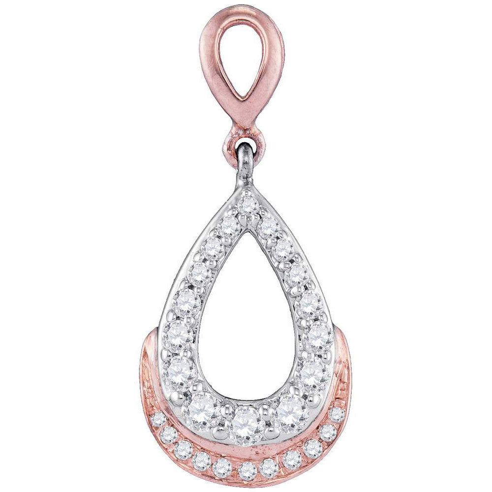10Kt Two-Tone Gold 1/3Ctw-Dia Fashion Pendant (1.59 grams)