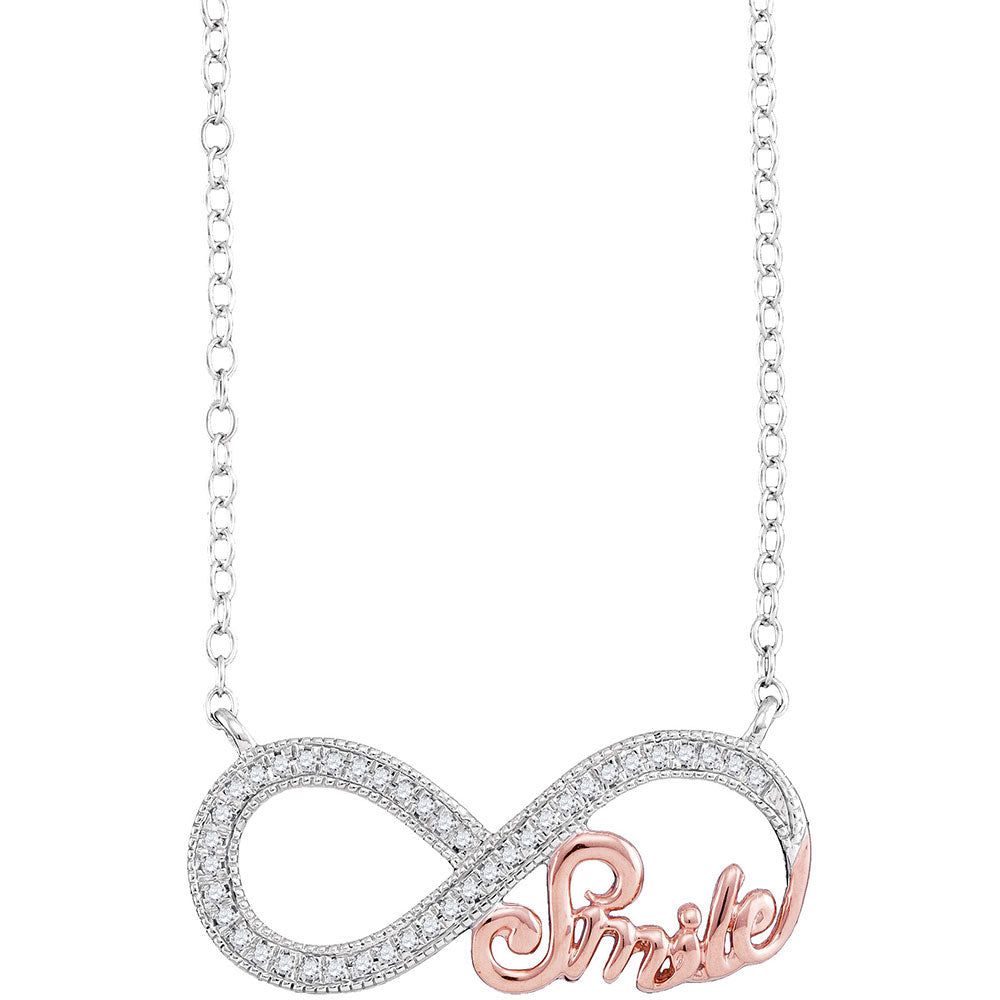 10Kt Two-Tone Gold 1/10Ctw-Dia Fashion Necklace (1.49 grams)