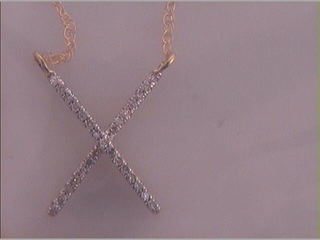 10Kt Yellow Gold 1/10Ctw-Diamond Fashion Necklace (0.62 grams)