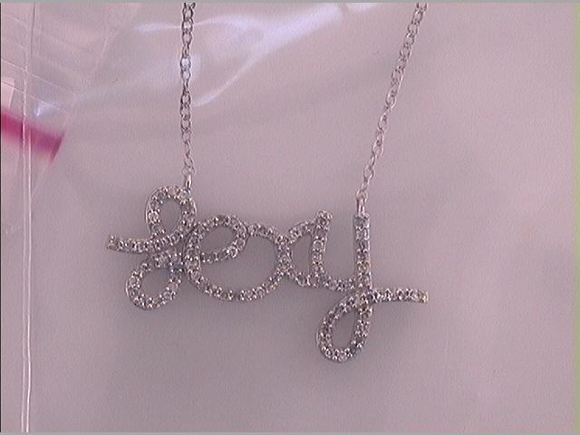 10Kt White Gold 1/5Ctw-Diamond Joy Fashion Necklace (1.49 grams)