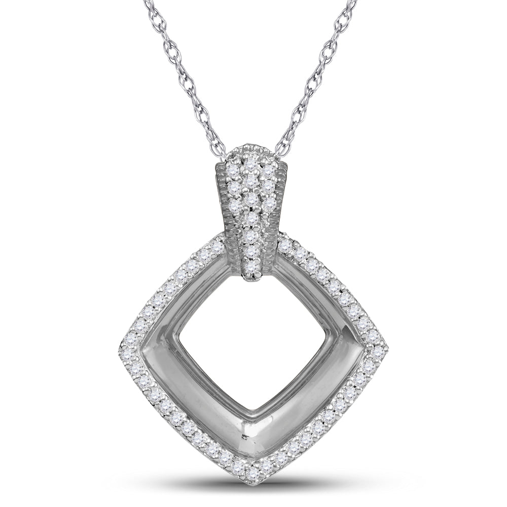 10Kt White Gold 1/6Ctw-Dia Gift Pendant (2.3 grams)