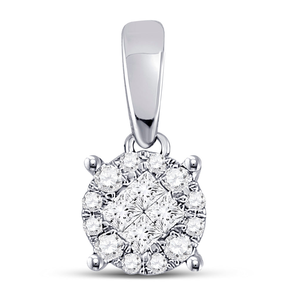 1/6Ct-Dia Ana M Soleil Round Pendant (0.66 grams)