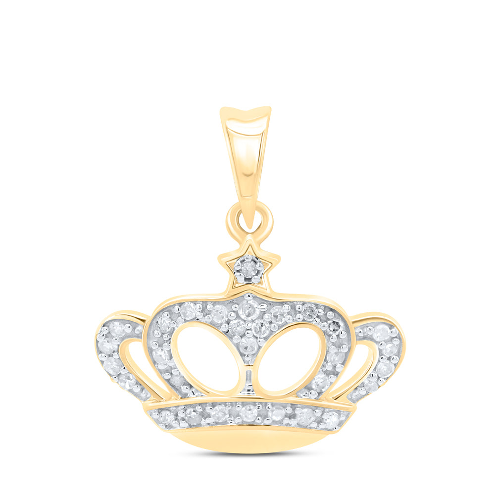 1/8Ct-Diamond P1P2 Crown Fashion Pendant (1.05 grams)