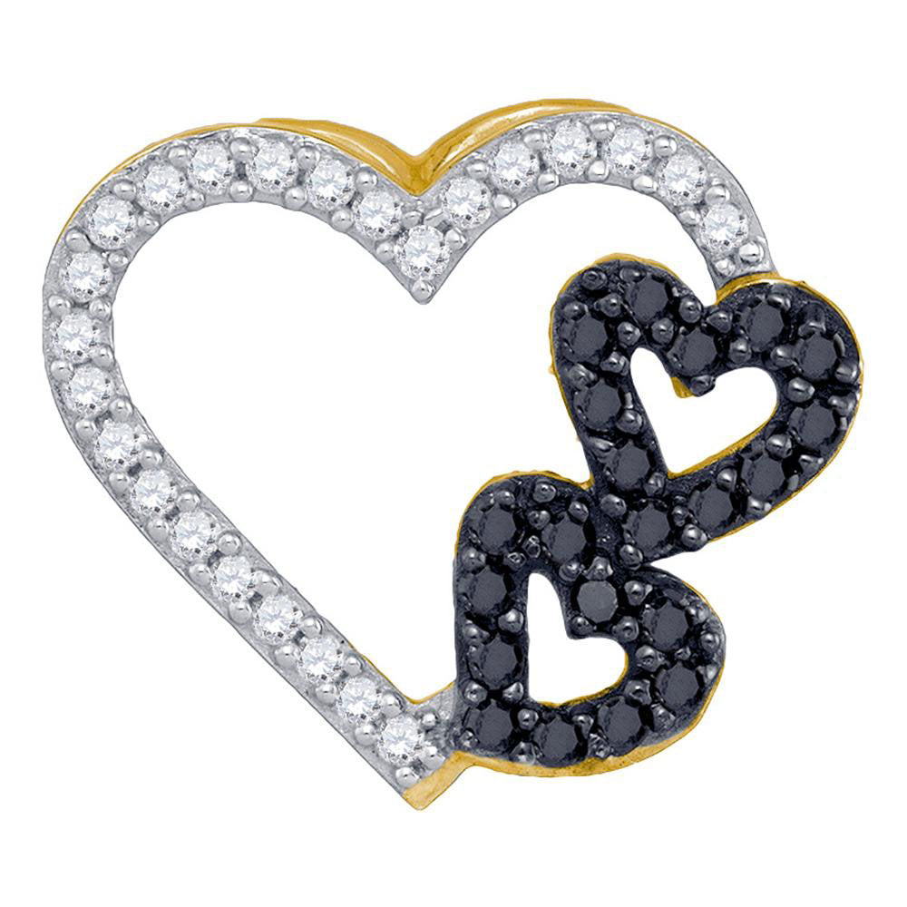 10Kt Yellow Gold 1/3Ct-Dia Heart Pendant (1.1 grams)