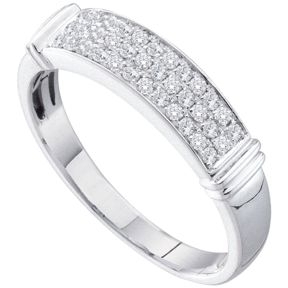 14Kt White Gold 1/3Ctw Diamond Fashion Ladies Band (3.18 grams)