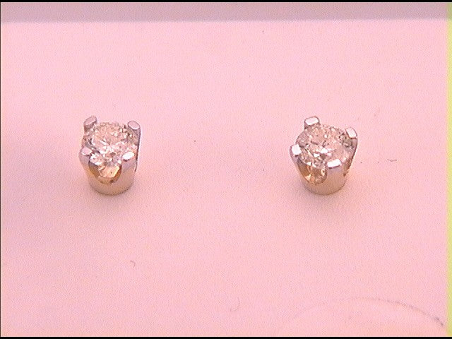 14Kt Yellow Gold 1/10Ct(App)-Rd Diamond Solitaire Earring (E++) (0.25 grams)