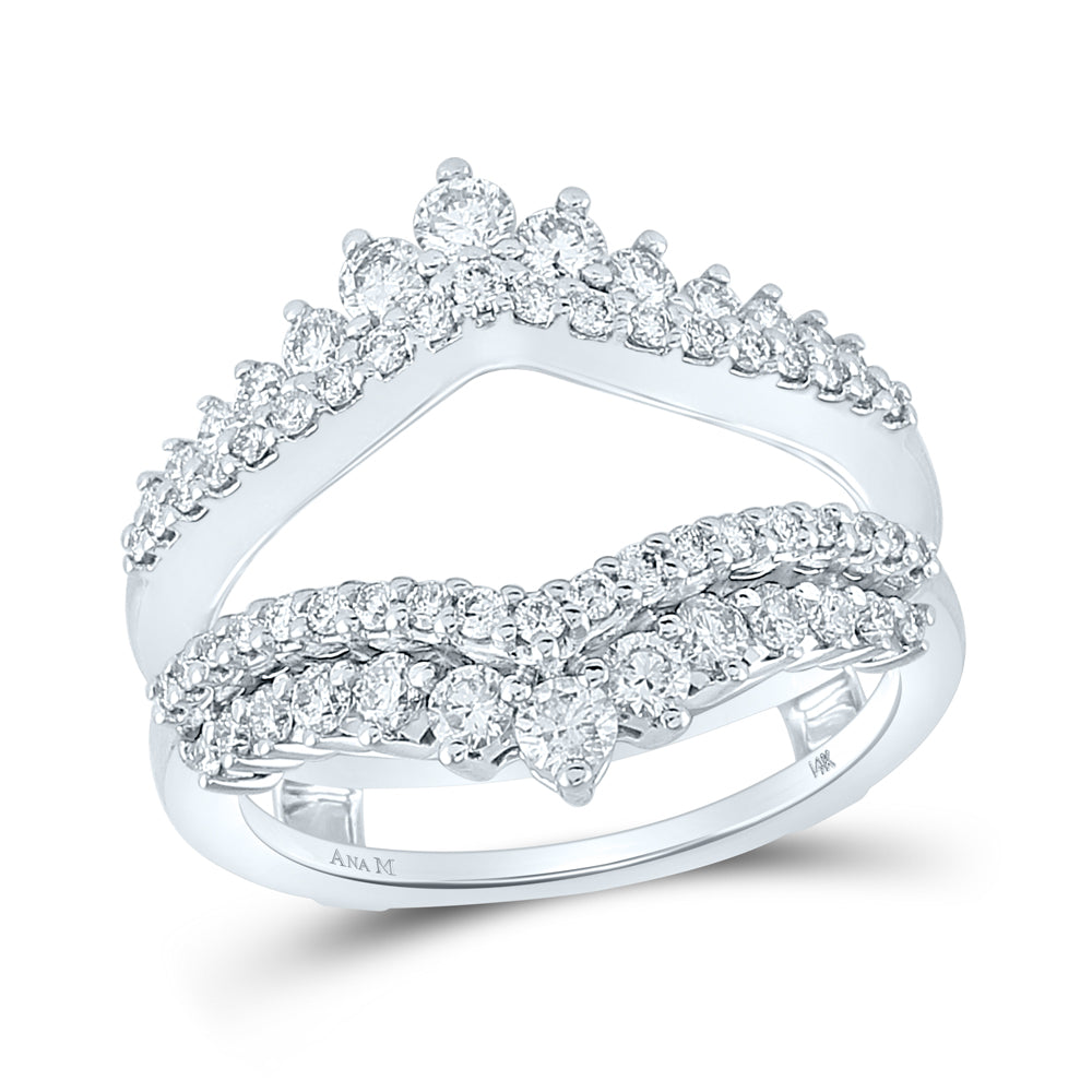 14Kt White Gold 1 Ctw-Dia Ana M Wrap Enhancer Ring (7.41 grams)