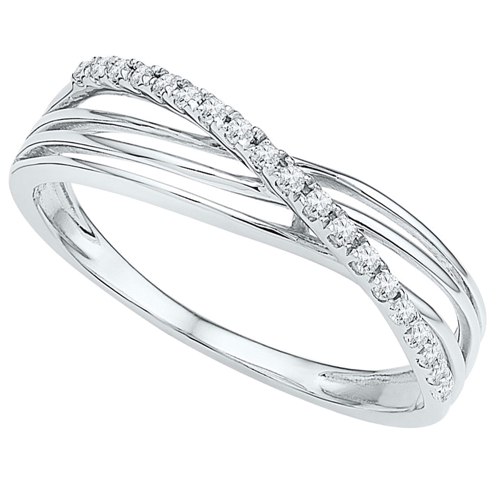 10Kt White Gold 1/12Ctw Diamond Gift Band (1.83 grams)