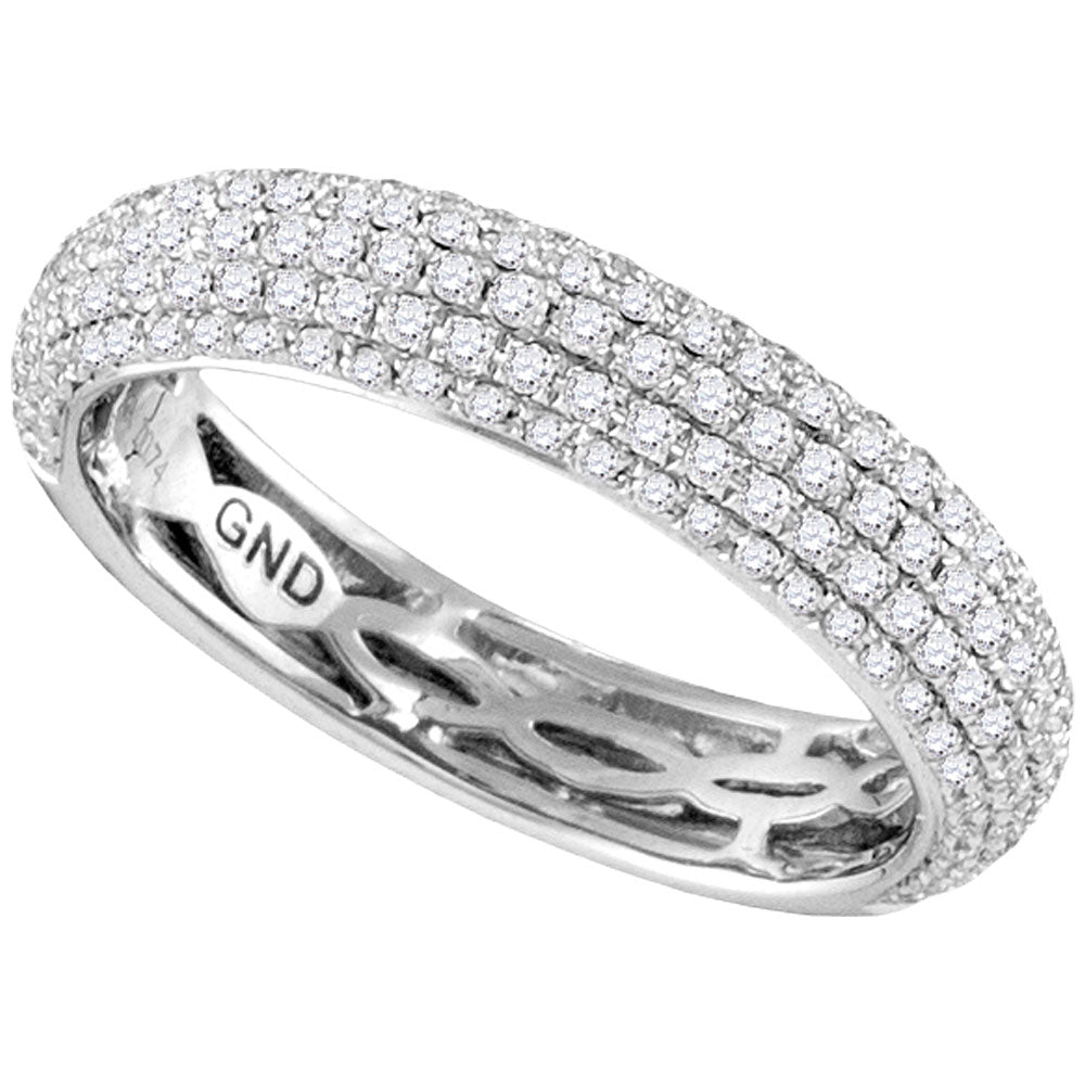 14Kt White Gold 3/4Ctw Diamond Fashion Band (3.04 grams)