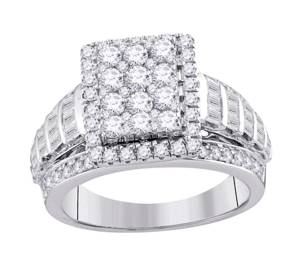 10Kt White Gold 2 Ctw-Dia Cn Fashion Ring (6.65 grams)
