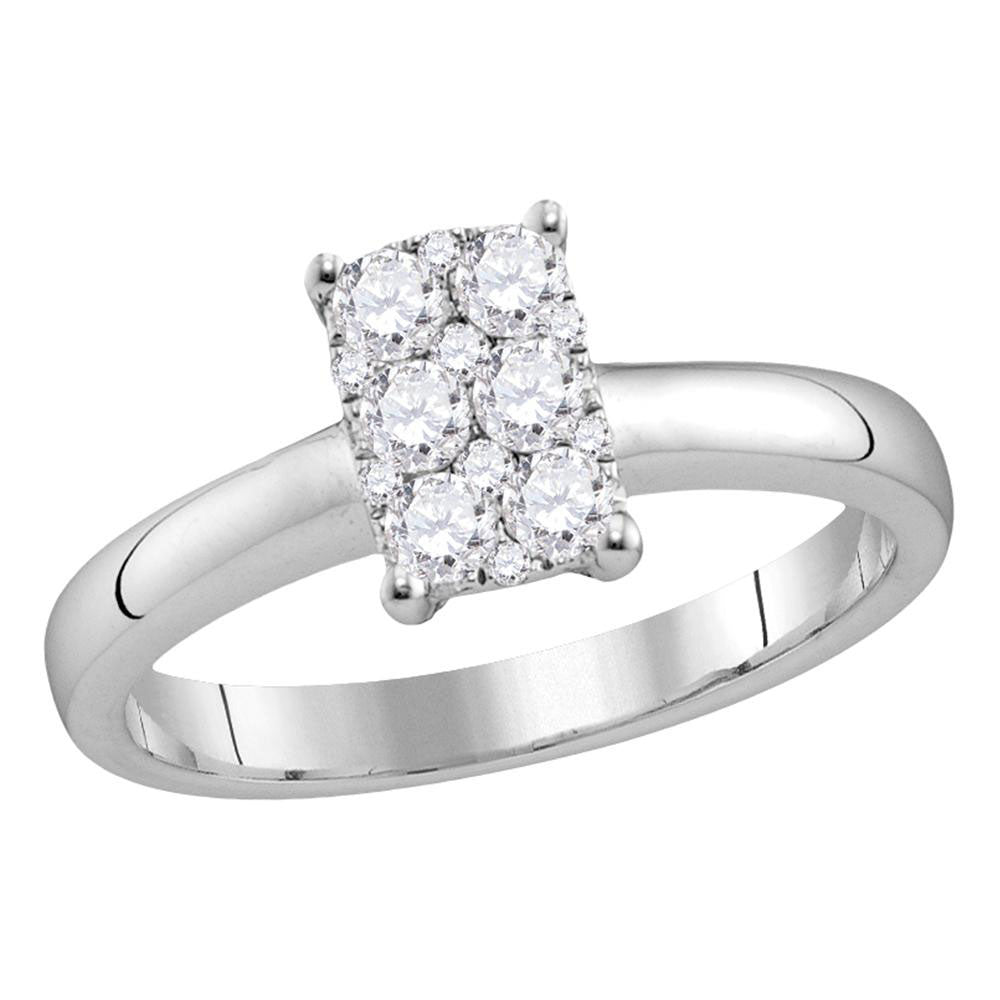 18Kt White Gold 3/8Ct-Dia Fashion Ring (3.55 grams)