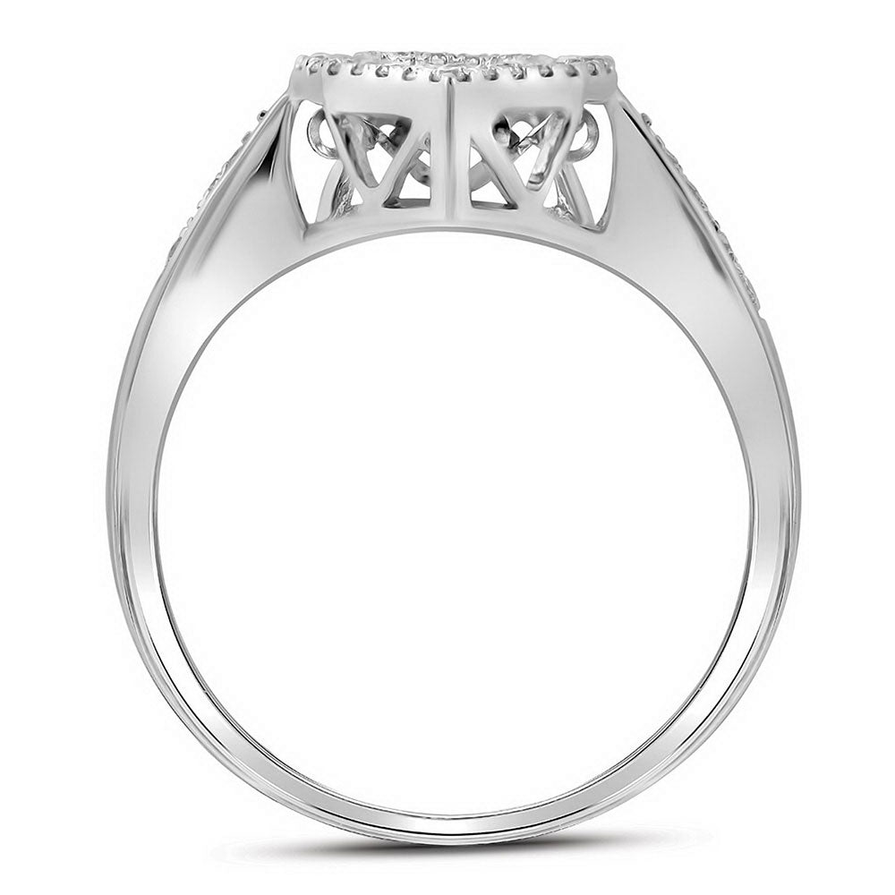 10Kt White Gold 3/8Ctw-Dia P2 1/5Ct-Crd Gift Twinkle Ring (1.99 grams)