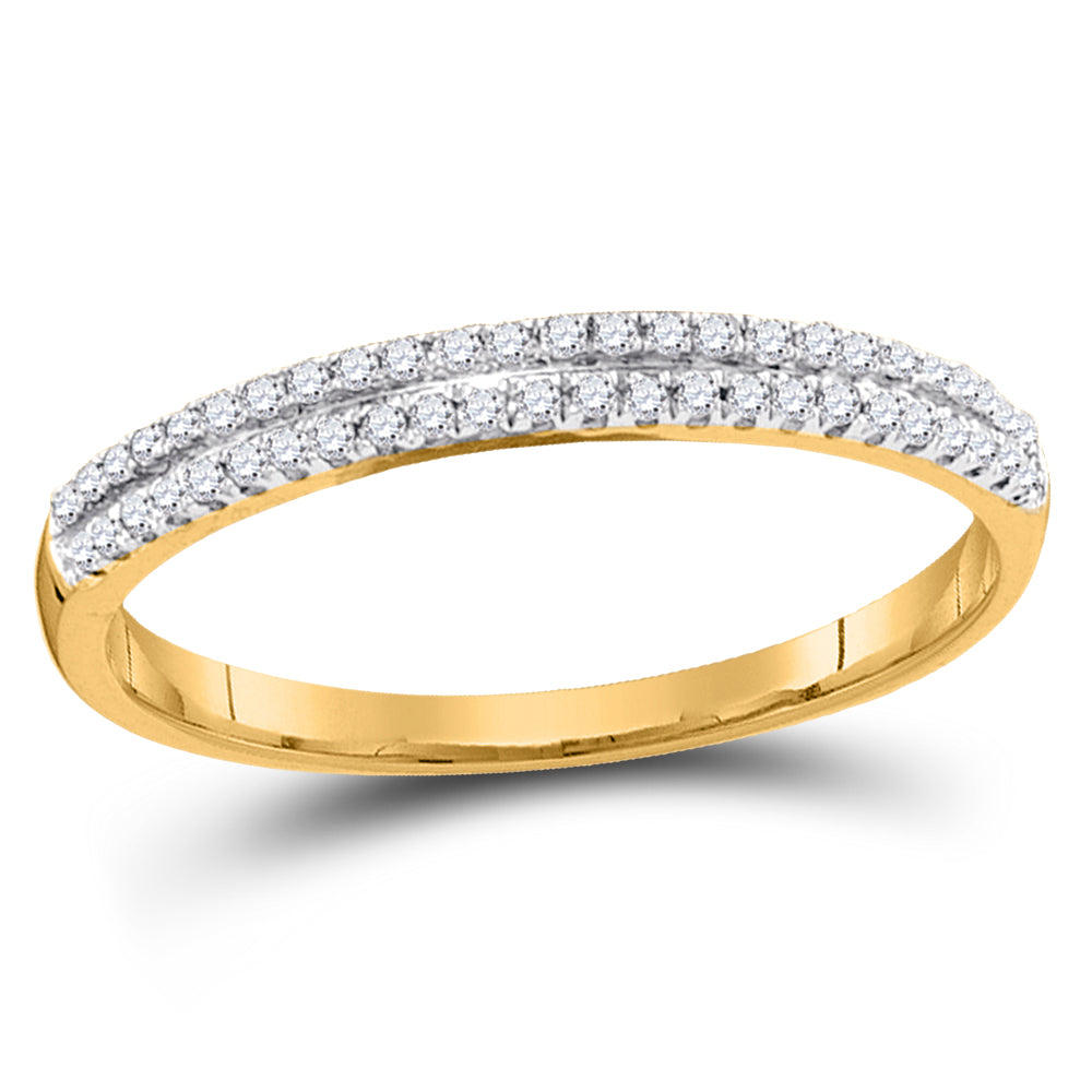 10Kt Yellow Gold 1/6Ctw Diamond Gift Ladies Band Size 8 (0.95 grams)