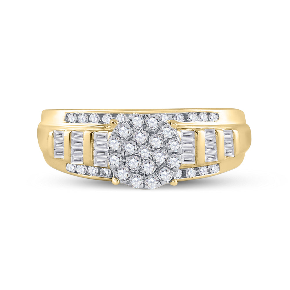 10Kt Yellow Gold 1/2Ctw-Diamond Cindy Ring S-8 (3.84 grams)
