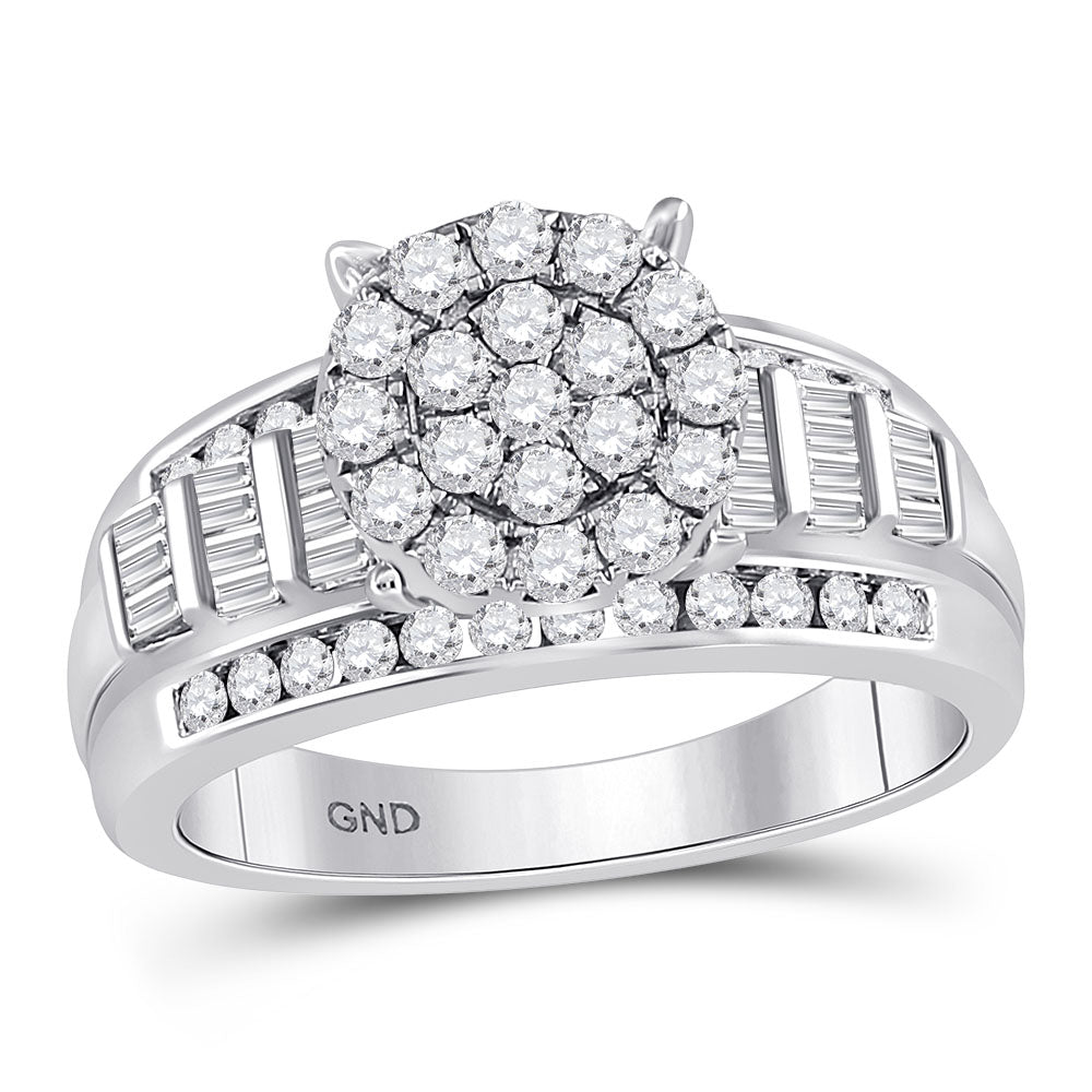 10Kt White Gold 1Ctw-Dia Cindy Ring (4.61 grams)