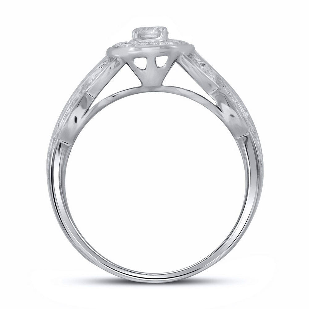 14Kt White Gold 3/4Ctw-Dia Bridal Ring (3.77 grams)
