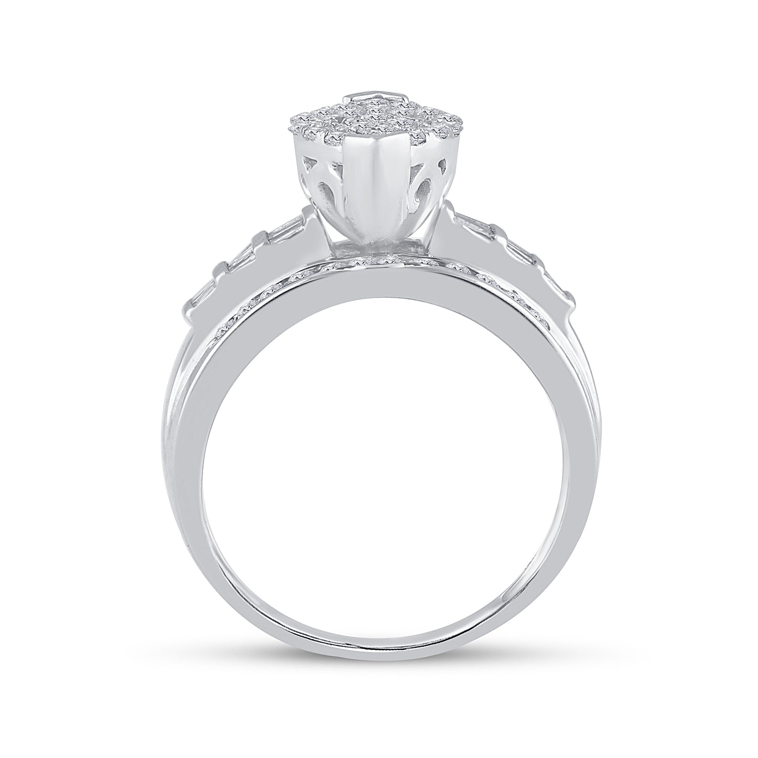 10Kt White Gold 1Ctw-Dia Cindy Ring (4.79 grams)