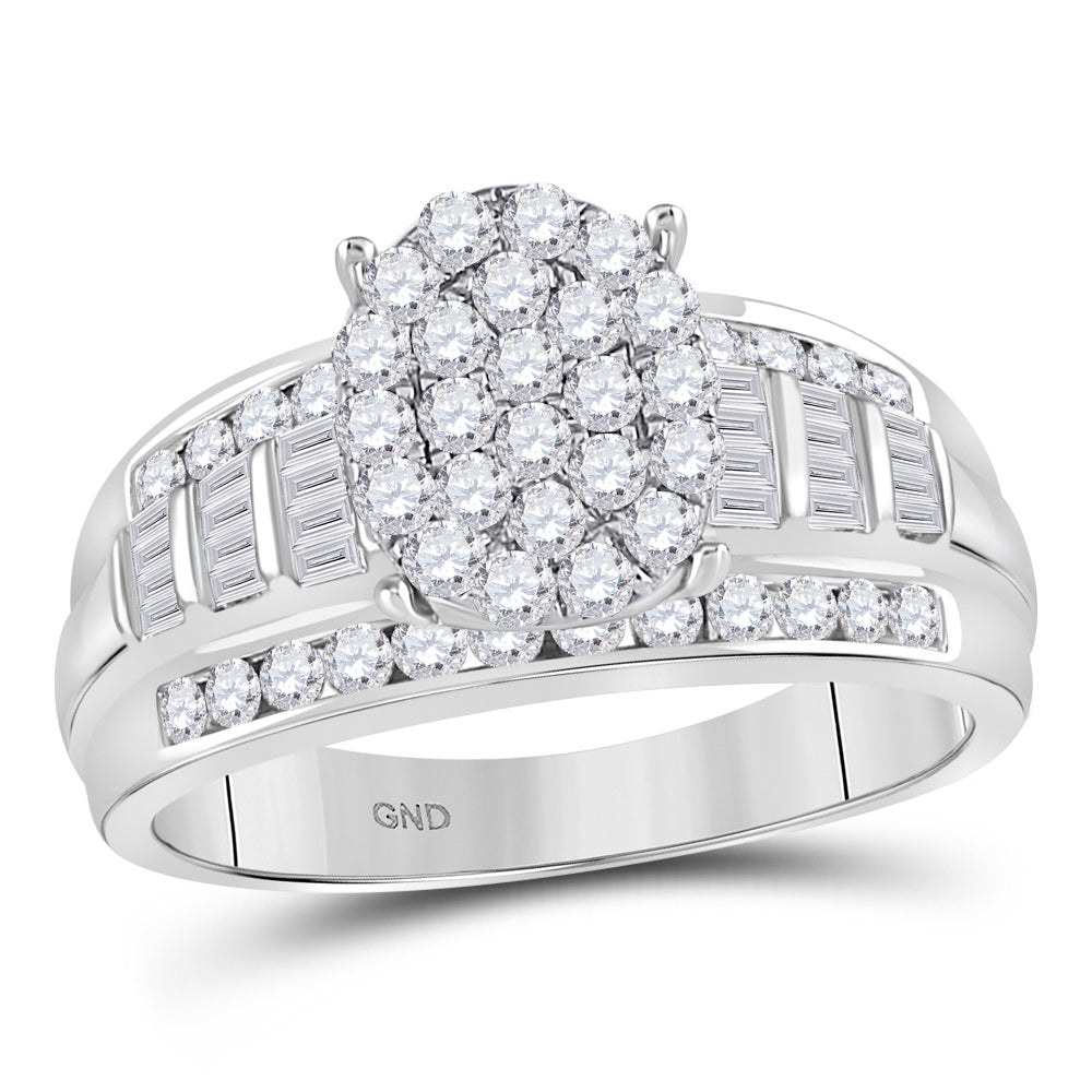 10Kt White Gold 1Ctw-Dia Cindy Ring (3.74 grams)