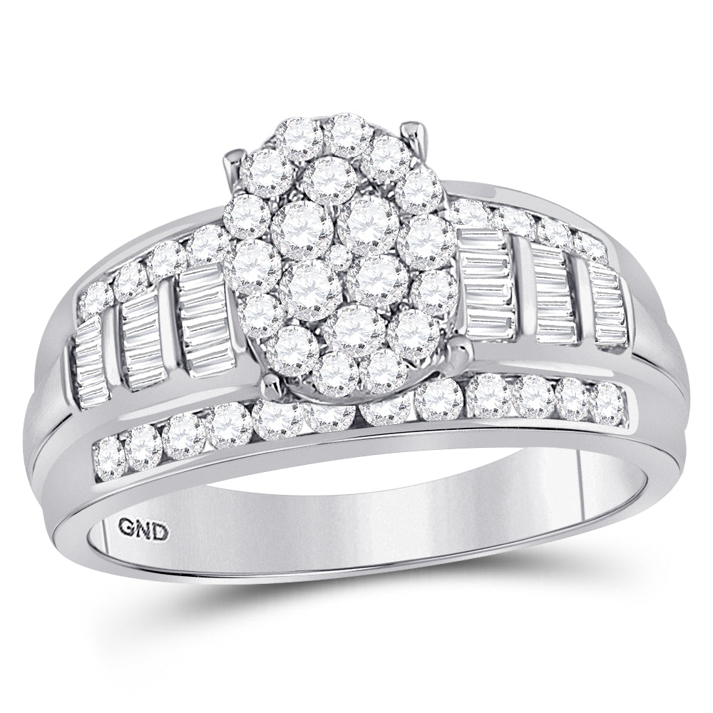 10Kt White Gold 1Ctw-Dia Cindy Ring (4.29 grams)