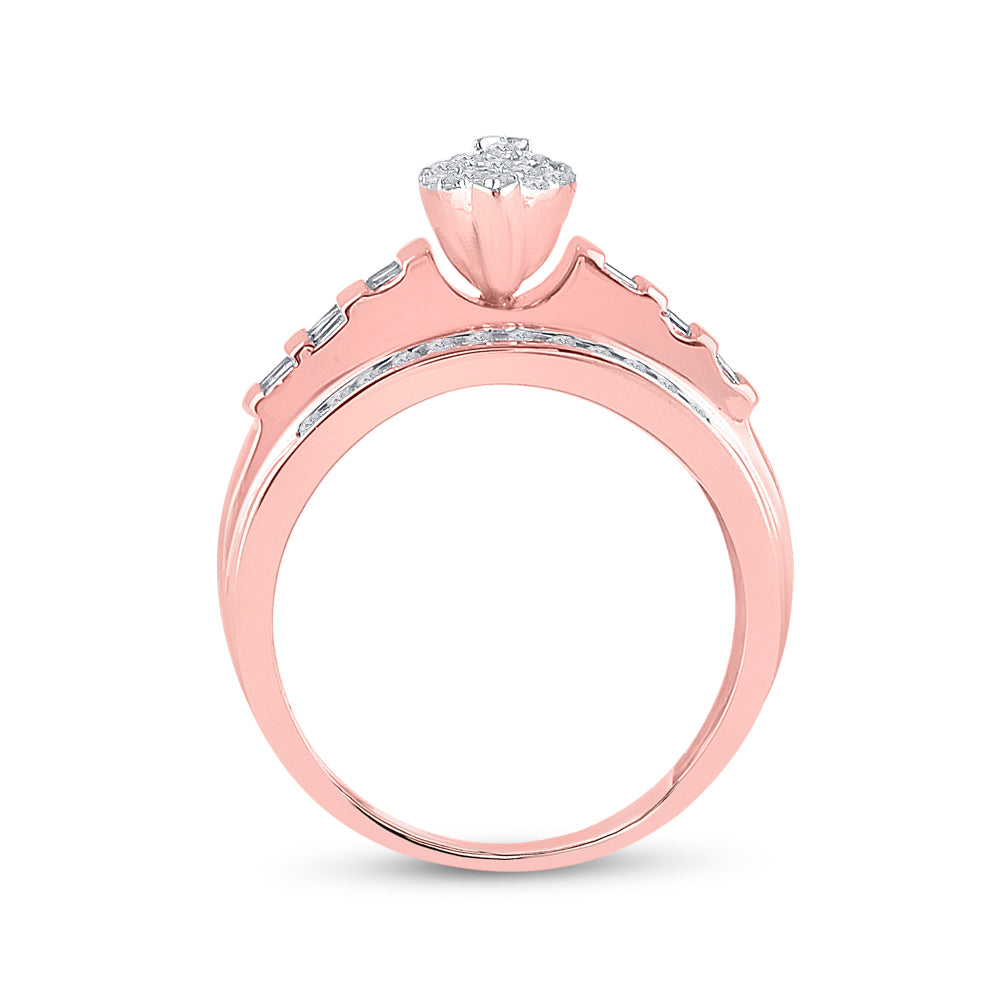 10Kt Rose Gold 1/2Ctw-Dia Cindy Ring (3.8 grams)