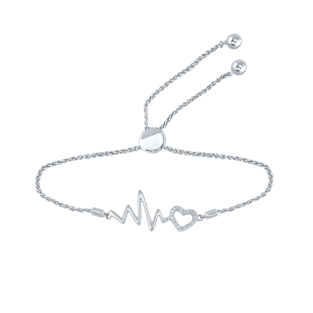 1/8 Ctw-Diamond Bolo Bracelet (1.62 grams)