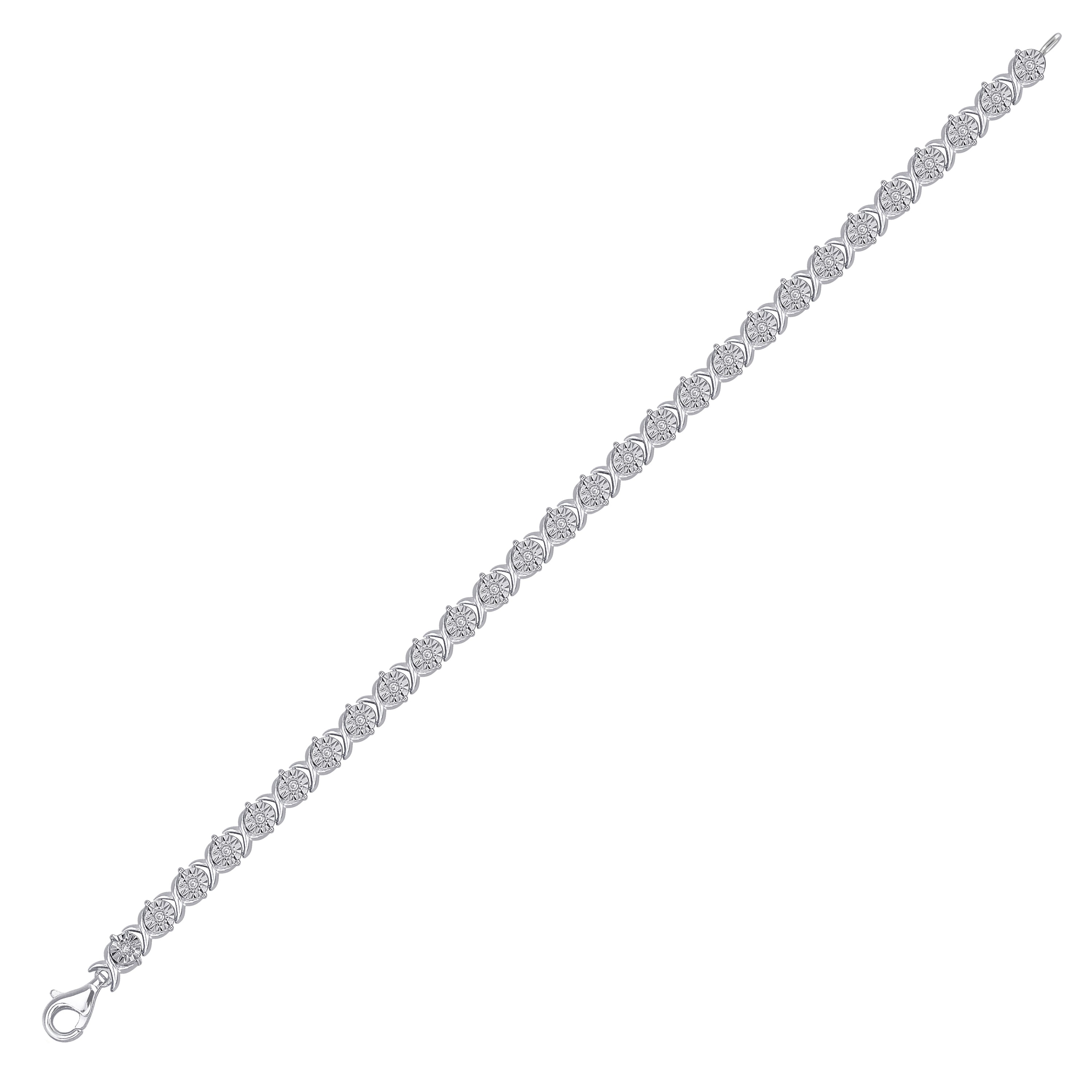 1/3Ctw-Diamond P1P2 Gift Bracelet (7 Inch) (11.3 grams)