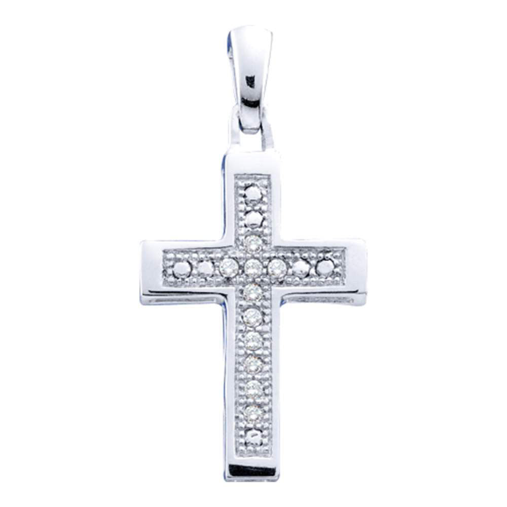1/20Ct-Dia P1 Gift Silver Cross Pendant (1.06 grams)