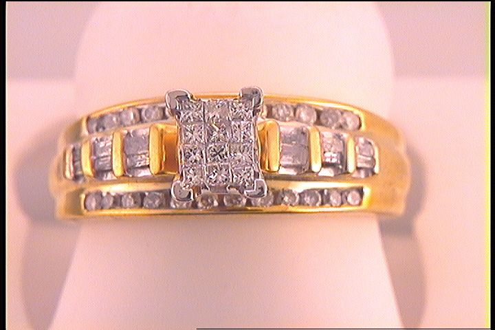 Sterling Silver 1/2Ct-Dia Invisible Cindy Ring S-5 (3.79 grams)